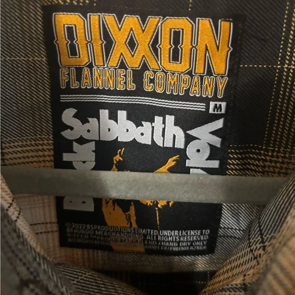 DIXXON Men's Black and Yellow Plaid Shirt - Picture 2 of 3